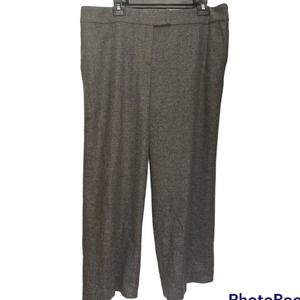 Escada gray wool herringbone lined pants Size 46 Size 14